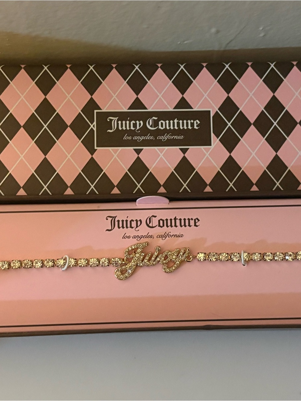 Juicy Couture Crystal 'Juicy' Name Bracelet